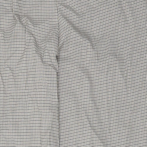 Marks and Spencer Womens Beige Geometric Polyester Trousers Size 22 L29 in Regular
