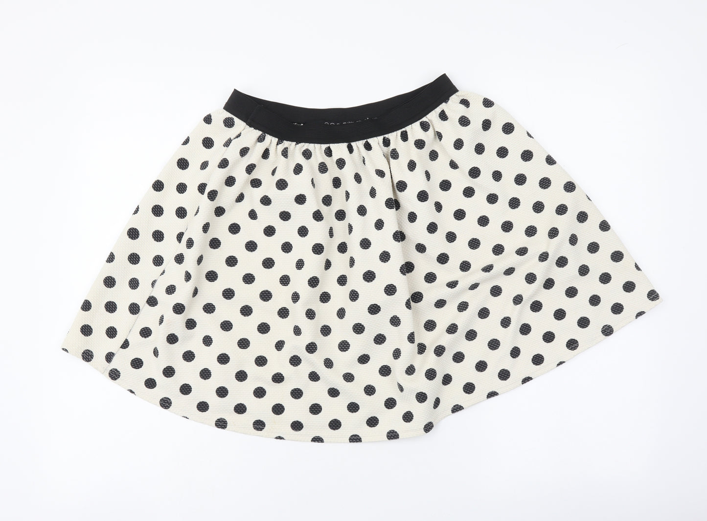 Atmosphere Womens Beige Polka Dot Polyester Flare Skirt Size 14