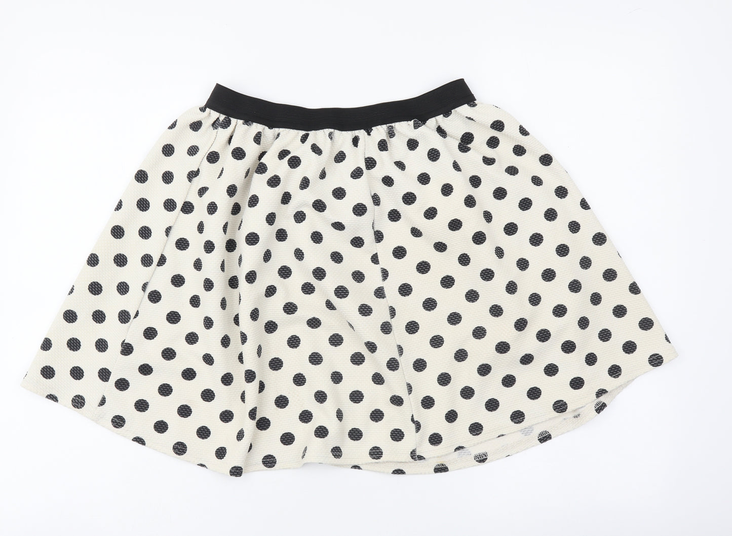 Atmosphere Womens Beige Polka Dot Polyester Flare Skirt Size 14