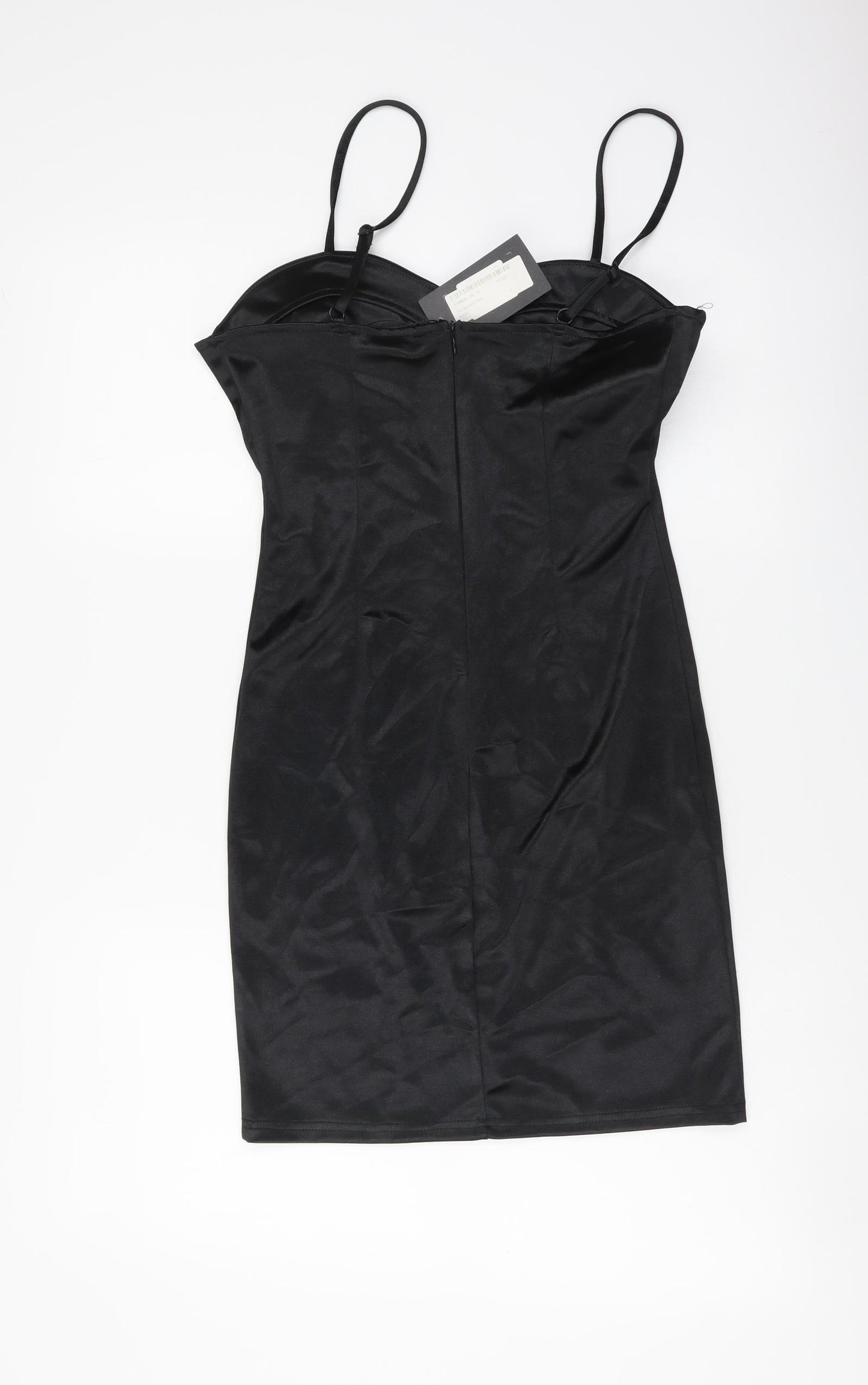 Saint Genies Womens Black Polyester Mini Size S Sweetheart Zip