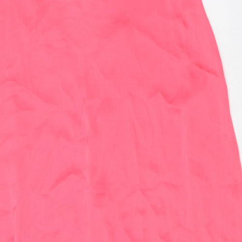 Marks and Spencer Womens Pink Polyester Basic Blouse Size 16 V-Neck