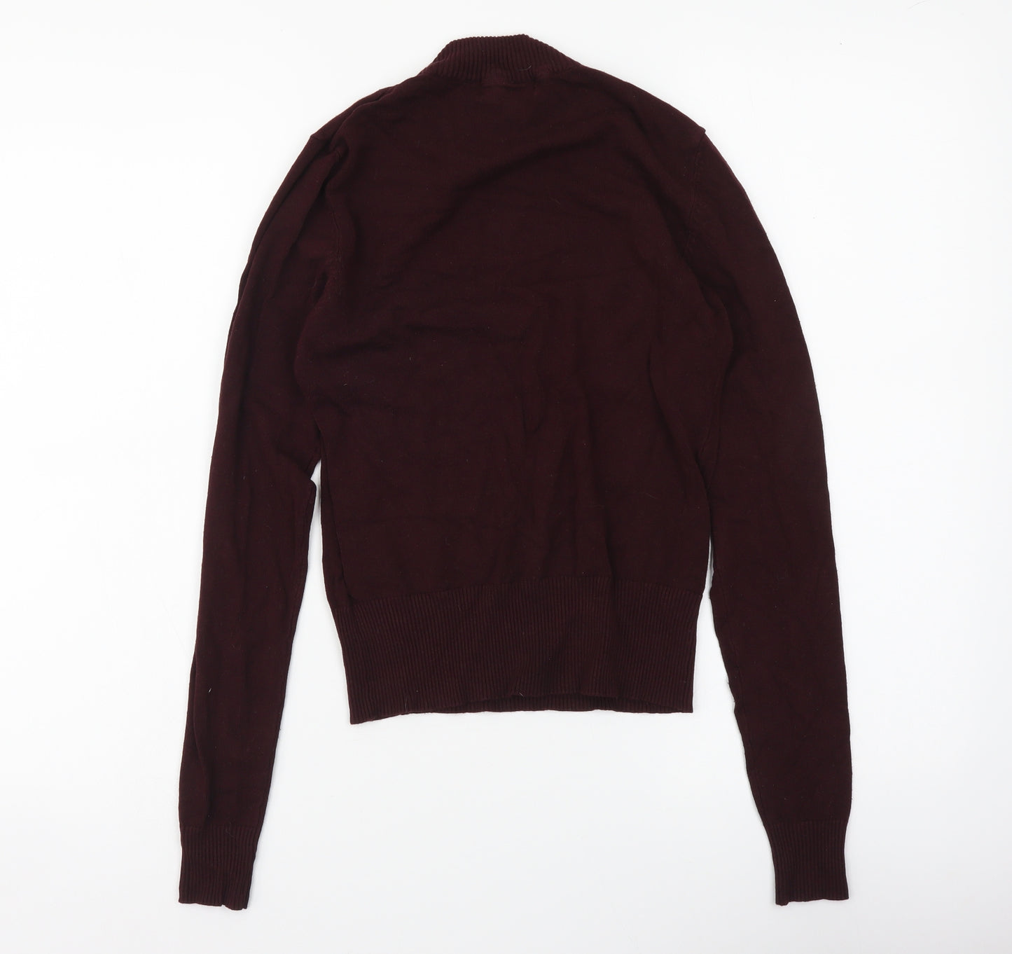 New Look Womens Purple Mock Neck Viscose Pullover Jumper Size 10