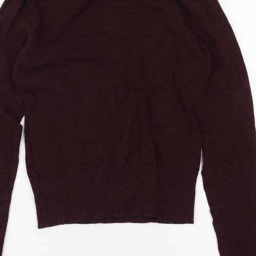 New Look Womens Purple Mock Neck Viscose Pullover Jumper Size 10