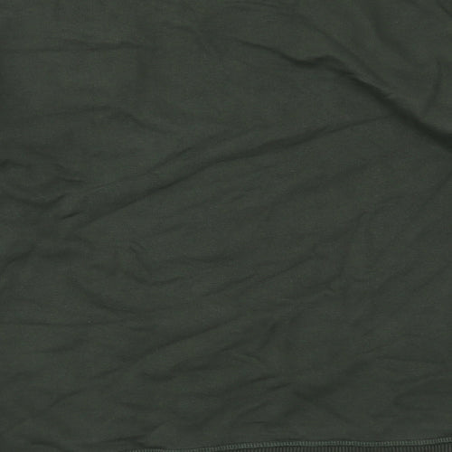 Zara Womens Green Cotton Pullover Sweatshirt Size M Pullover - Badge Motif