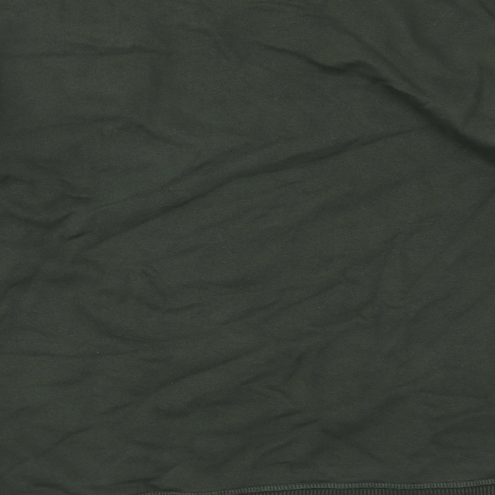 Zara Womens Green Cotton Pullover Sweatshirt Size M Pullover - Badge Motif