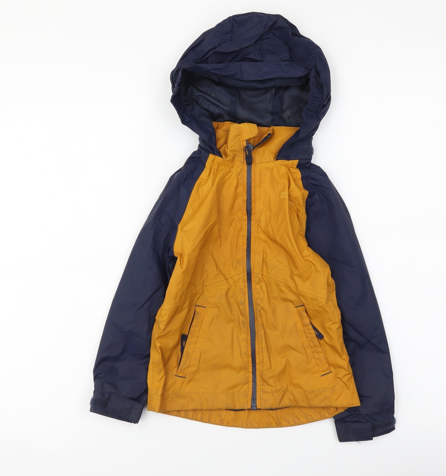 Mountain Warehouse Boys Yellow Colourblock Rain Coat Coat Size 3-4 Years Zip