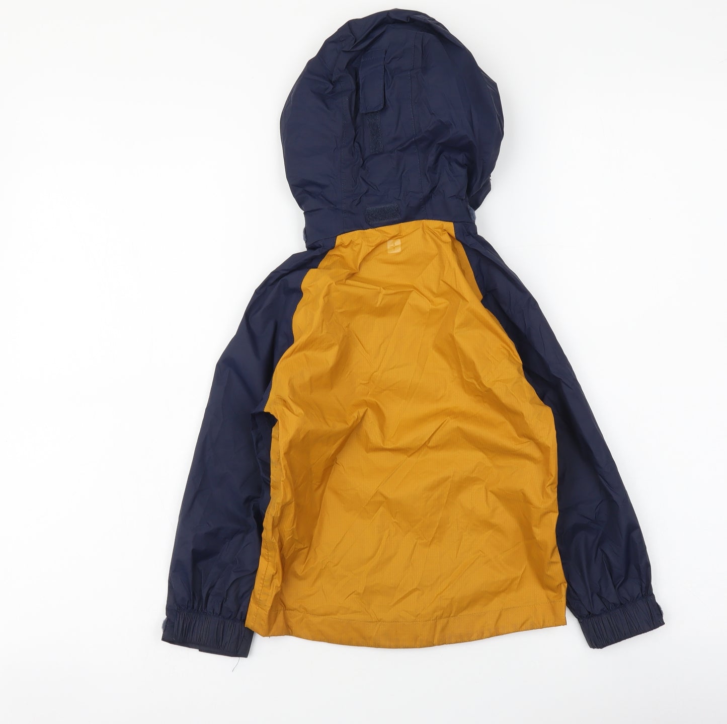 Mountain Warehouse Boys Yellow Colourblock Rain Coat Coat Size 3-4 Years Zip