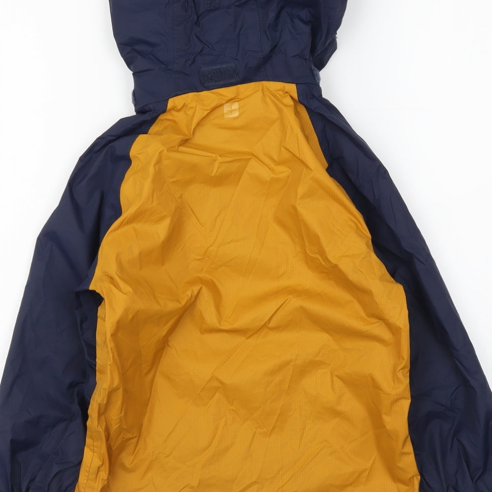 Mountain Warehouse Boys Yellow Colourblock Rain Coat Coat Size 3-4 Years Zip