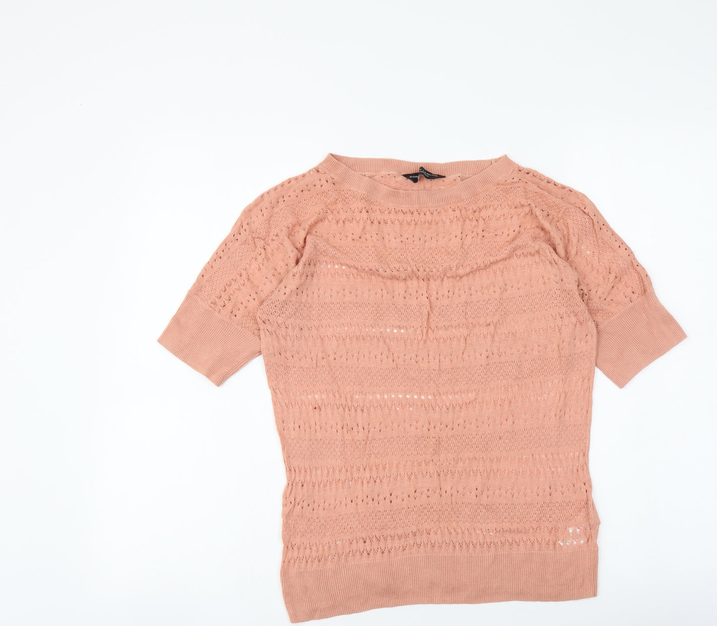 Dorothy Perkins Womens Pink Viscose Basic Blouse Size 12 Round Neck