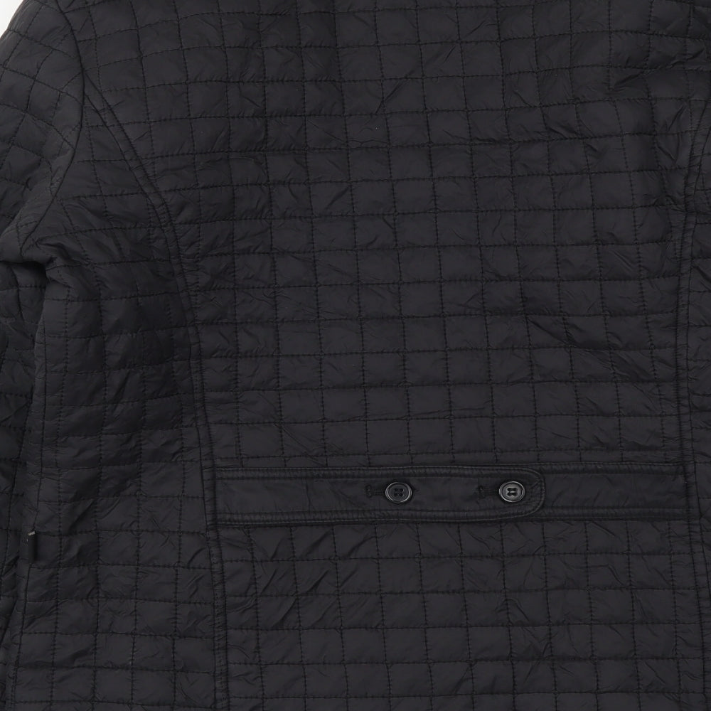 Incorporate Wear Womens Black Quilted Jacket Size M Zip