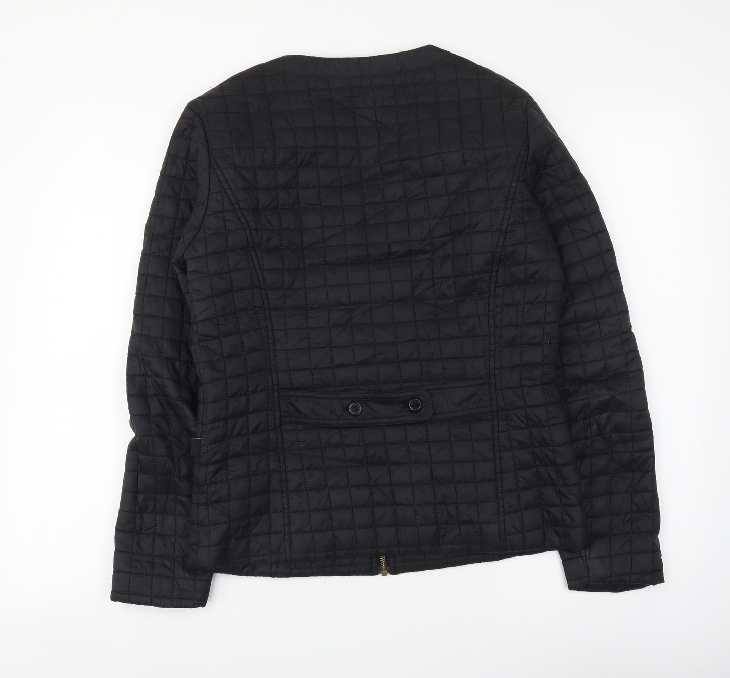 Incorporate Wear Womens Black Quilted Jacket Size S Zip