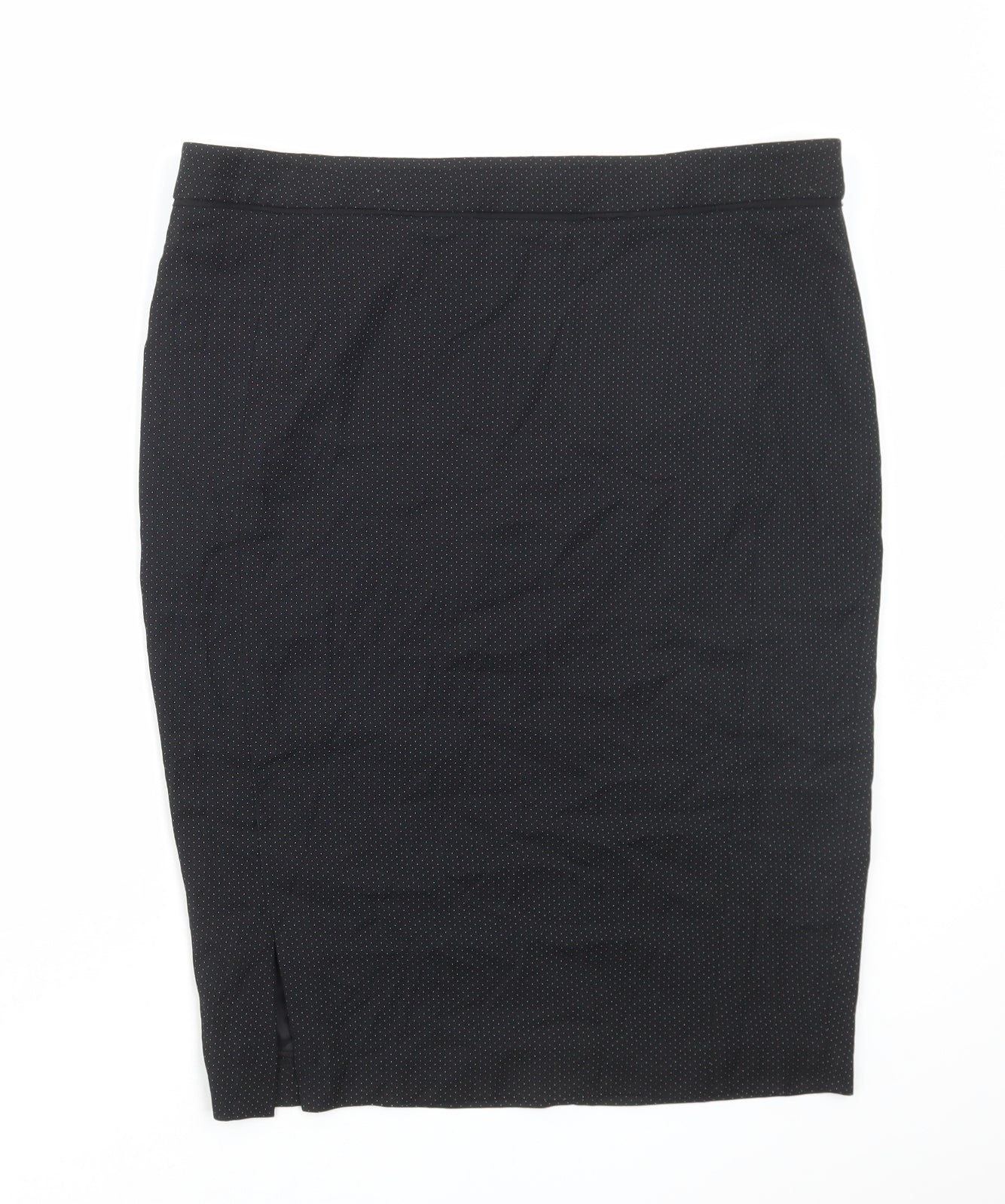 NEXT Womens Black Polyester Straight & Pencil Skirt Size 14 Zip