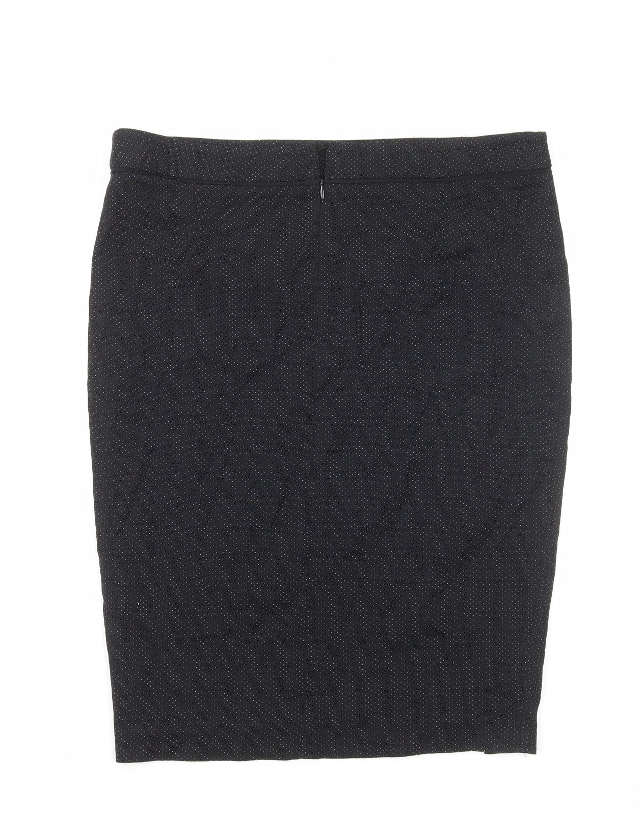 NEXT Womens Black Polyester Straight & Pencil Skirt Size 14 Zip