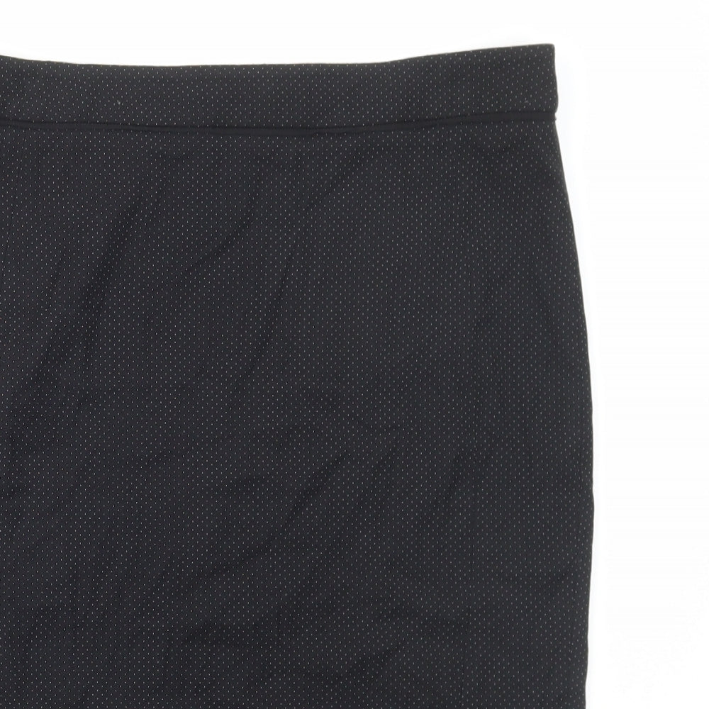 NEXT Womens Black Polyester Straight & Pencil Skirt Size 14 Zip