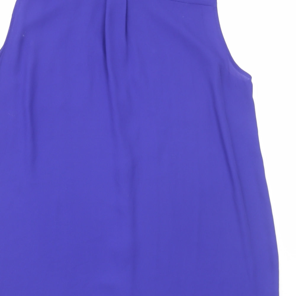 Atmosphere Womens Blue Polyester Basic Button-Up Size 18 Collared