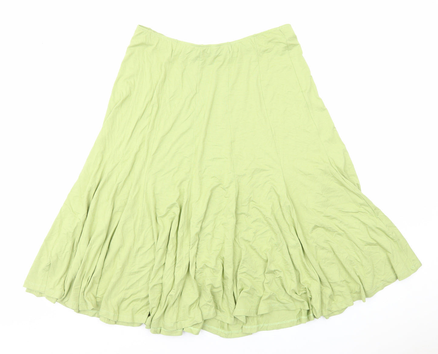 Artigiano Womens Green Viscose Flare Skirt Size 20