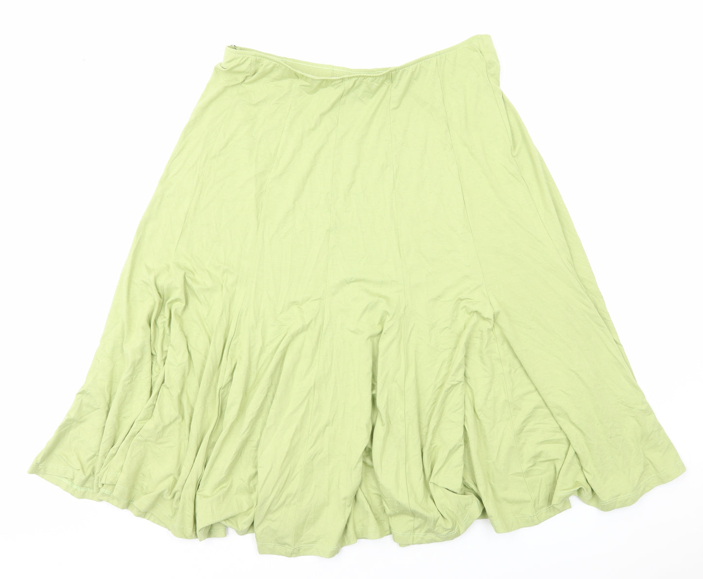 Artigiano Womens Green Viscose Flare Skirt Size 20