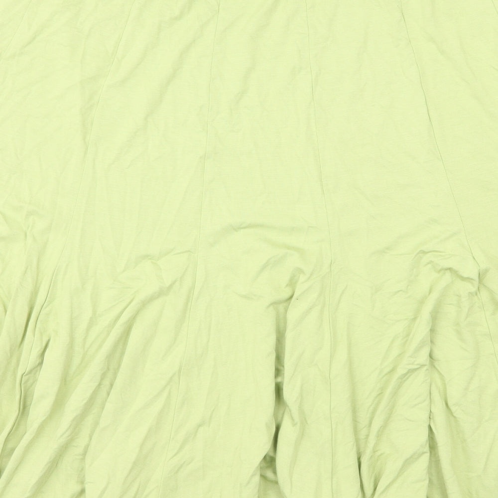 Artigiano Womens Green Viscose Flare Skirt Size 20