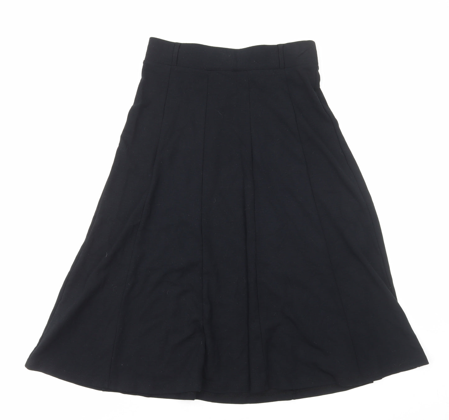 Marks and Spencer Womens Black Viscose Flare Skirt Size 12