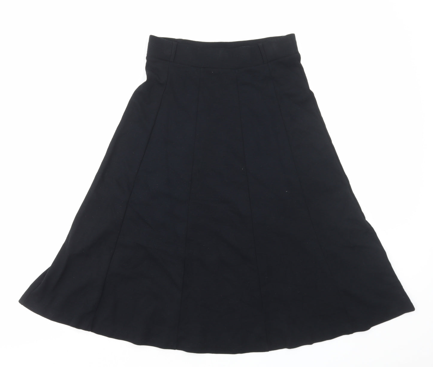 Marks and Spencer Womens Black Viscose Flare Skirt Size 12
