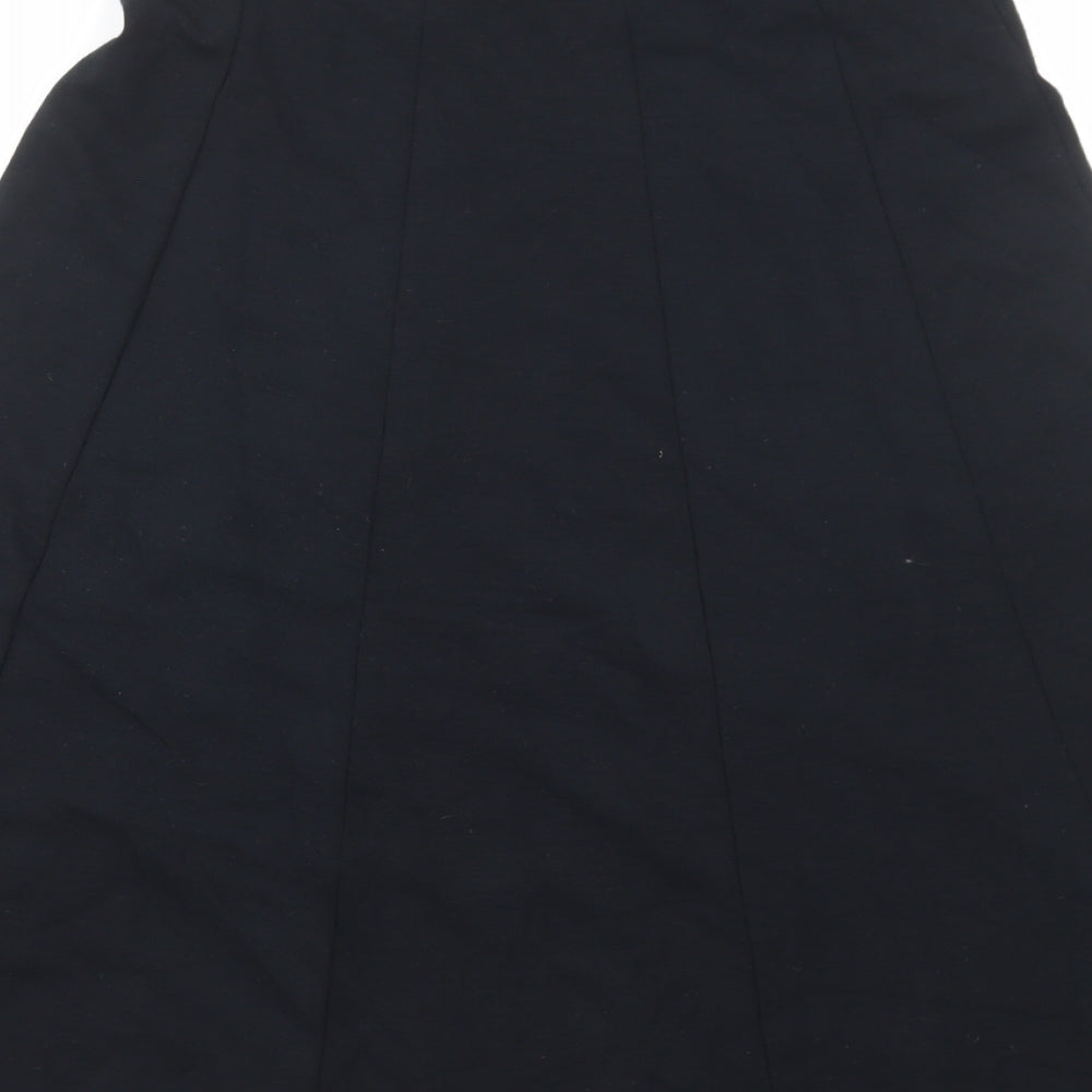 Marks and Spencer Womens Black Viscose Flare Skirt Size 12