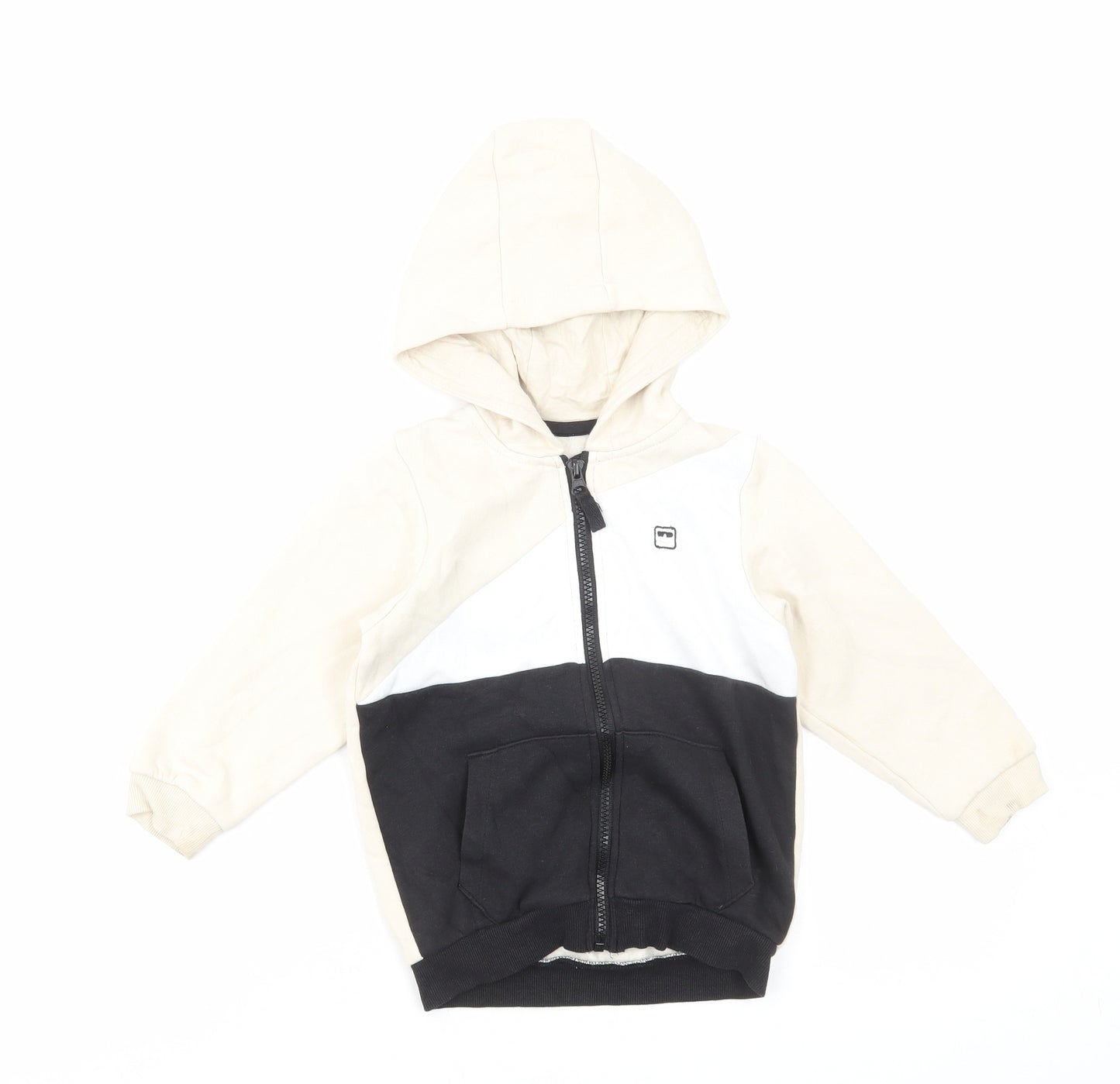 Matalan Boys Multicoloured Colourblock Cotton Full Zip Hoodie Size 3-4 Years Zip