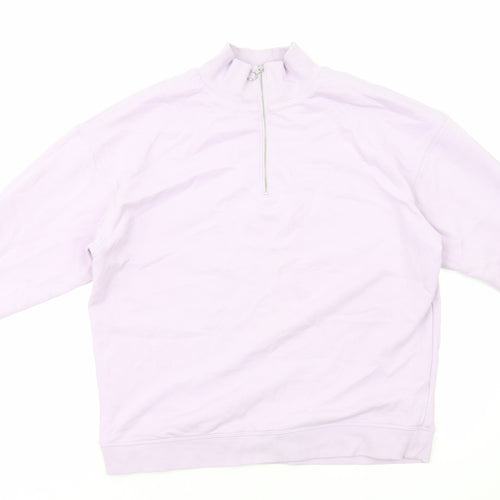 Marks and Spencer Womens Purple Cotton Pullover Sweatshirt Size 12 Pullover