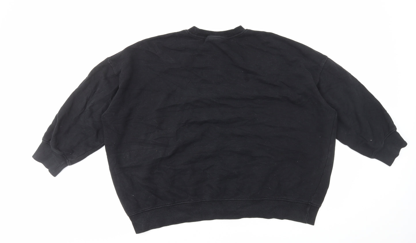 Monki Womens Black Cotton Pullover Sweatshirt Size M Pullover