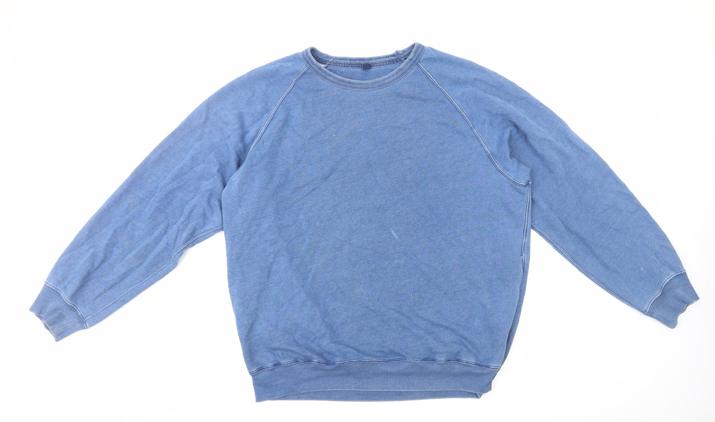 Uniqlo Mens Blue Cotton Pullover Sweatshirt Size XL