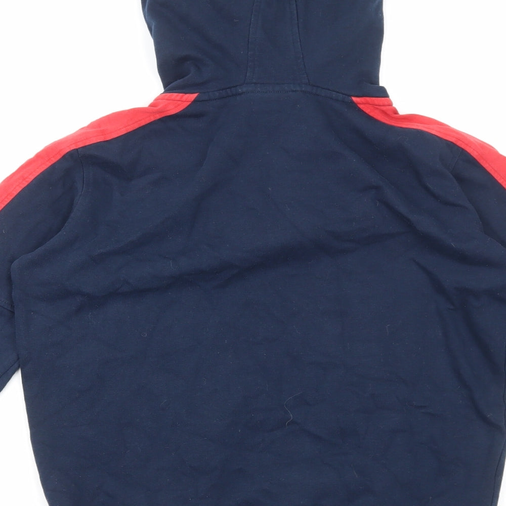 Manchester United Boys Blue Cotton Pullover Hoodie Size 12-13 Years Pullover