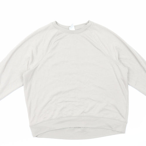 H&M Womens Beige Cotton Pullover Sweatshirt Size M Pullover