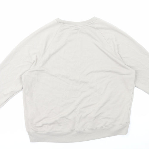 H&M Womens Beige Cotton Pullover Sweatshirt Size M Pullover