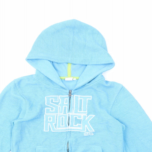 Saltrock Boys Blue Cotton Full Zip Hoodie Size 6-7 Years Zip