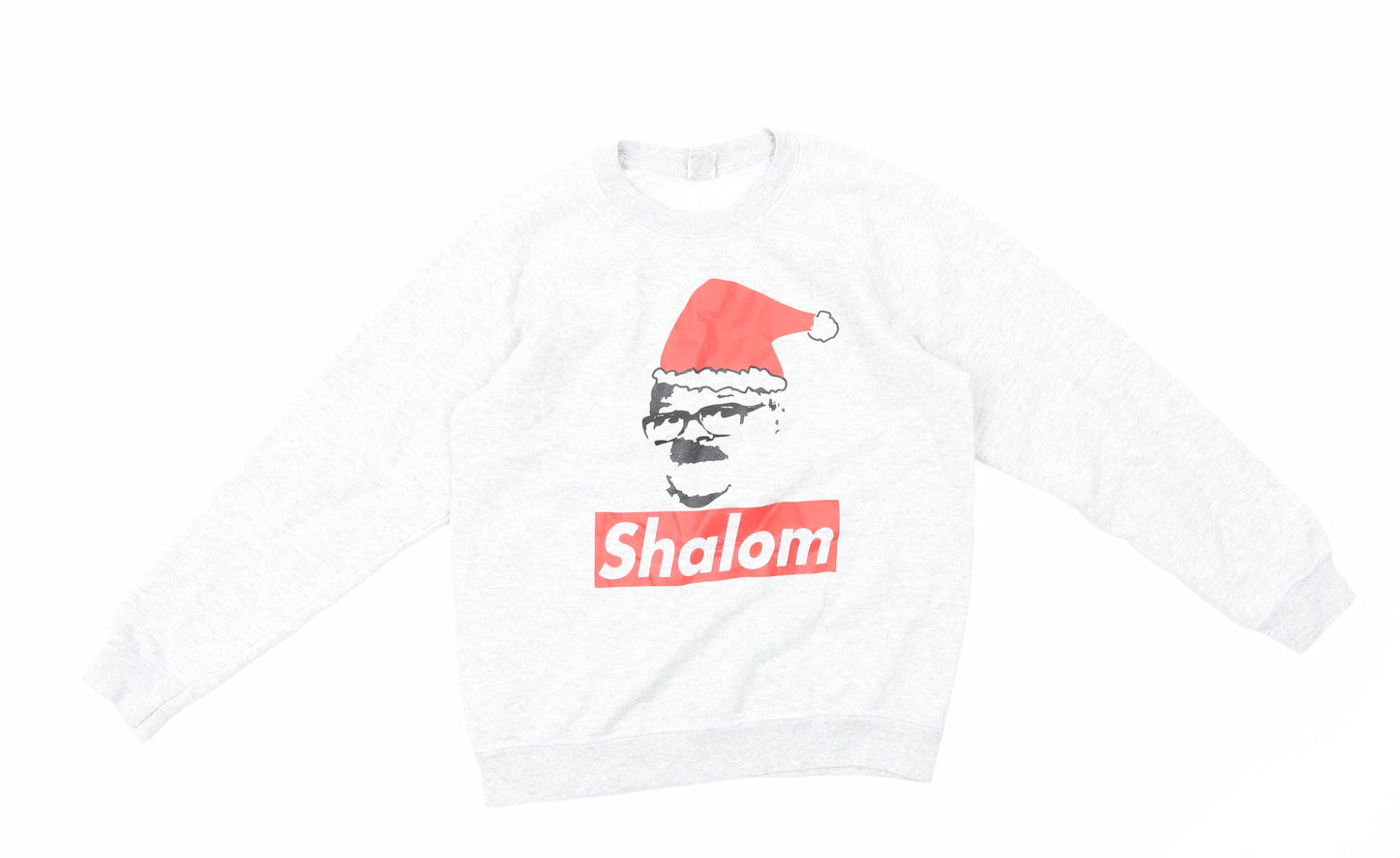 Fruit of the Loom Boys Grey Cotton Pullover Sweatshirt Size 10 Years Pullover - Shalom Christmas