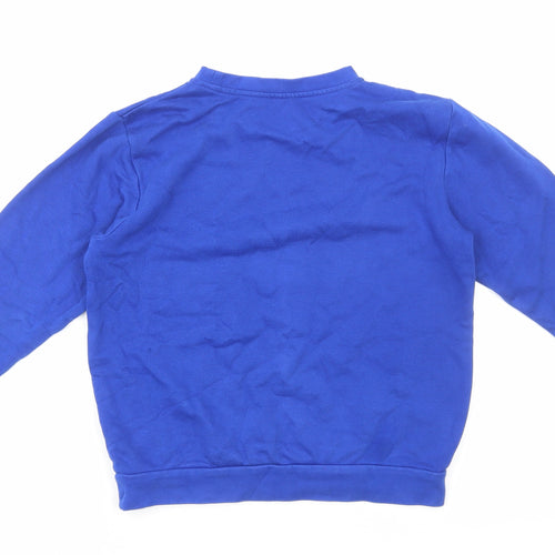 George Boys Blue Cotton Pullover Sweatshirt Size 8-9 Years Pullover