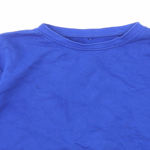 George Boys Blue Cotton Pullover Sweatshirt Size 8-9 Years Pullover