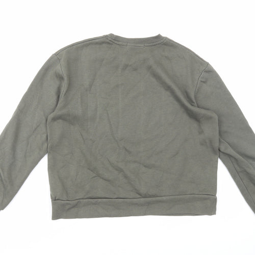 Primark Womens Green Cotton Pullover Sweatshirt Size 2XS Pullover