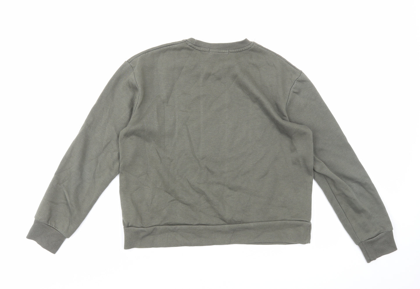 Primark Womens Green Cotton Pullover Sweatshirt Size 2XS Pullover