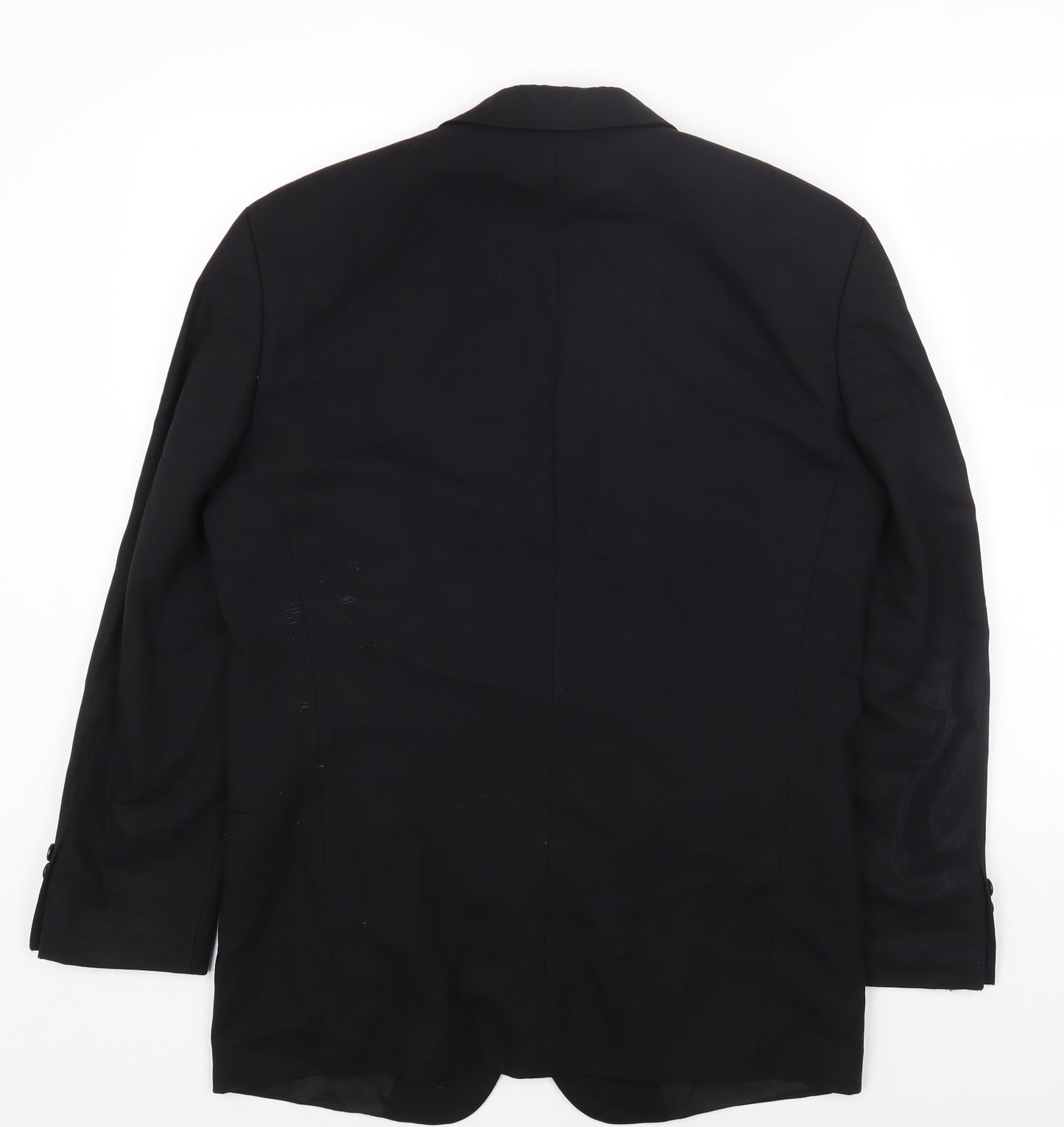 Preworn Mens Black Wool Jacket Blazer Size 40