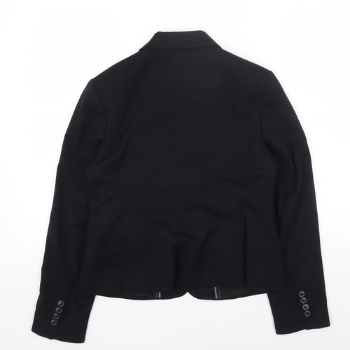 Marks and Spencer Womens Black Polyacrylate Fibre Jacket Blazer Size 12