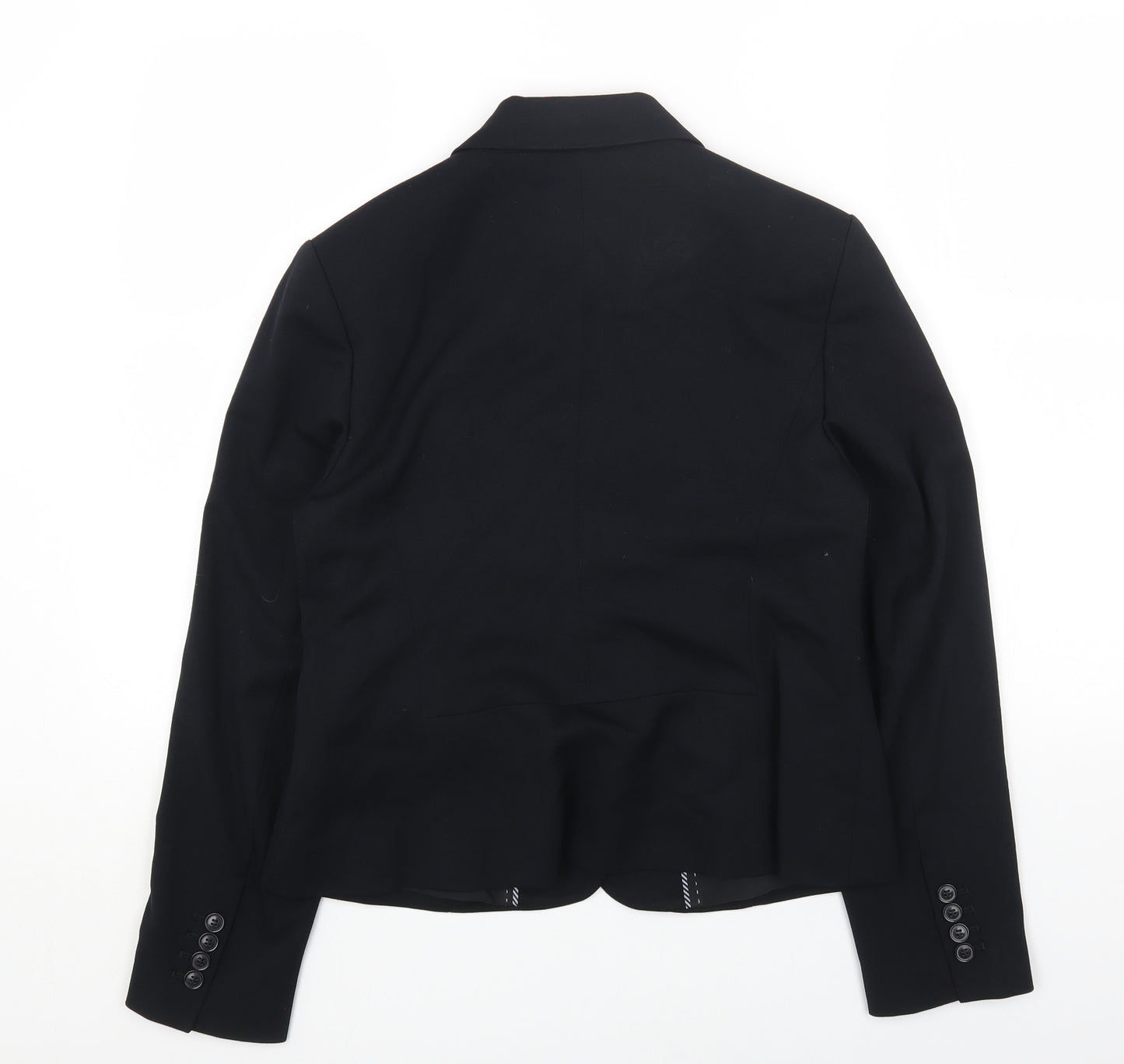 Marks and Spencer Womens Black Polyacrylate Fibre Jacket Blazer Size 12