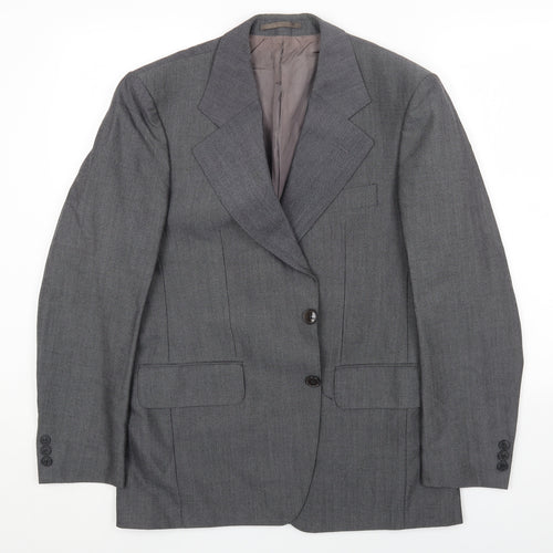 St Michaels Mens Grey Wool Jacket Blazer Size 40