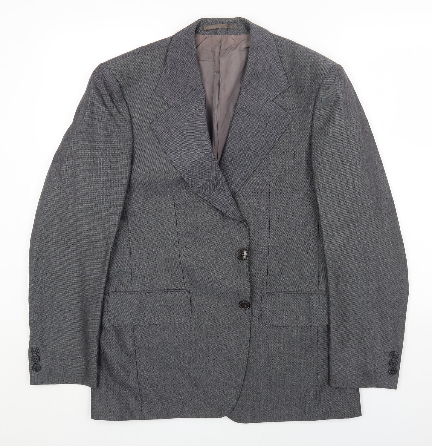 St Michaels Mens Grey Wool Jacket Blazer Size 40