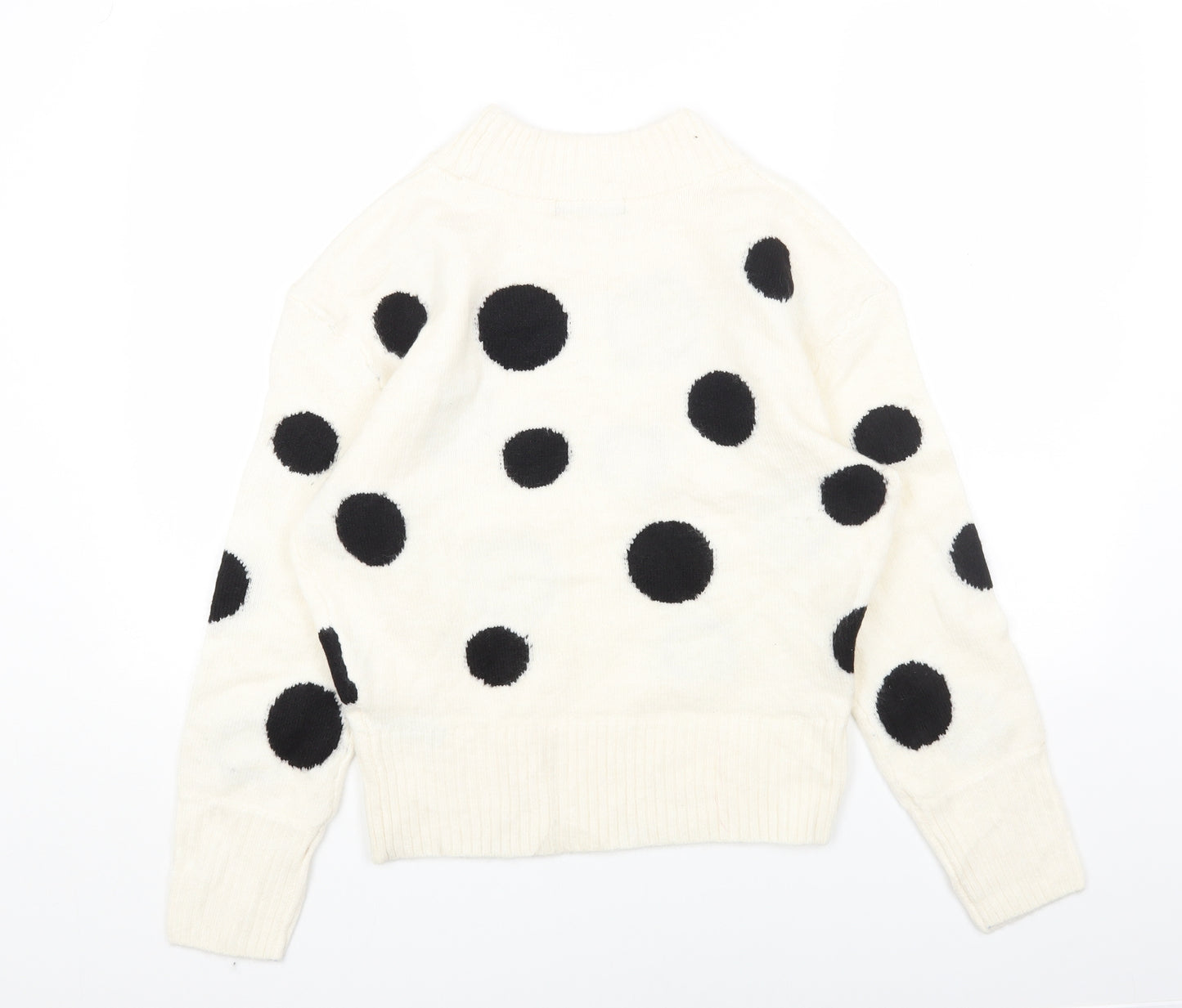 Marks and Spencer Womens Multicoloured Round Neck Polka Dot Acrylic Pullover Jumper Size S