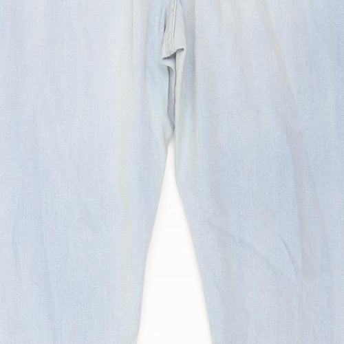 Marks and Spencer Mens Blue Cotton Skinny Jeans Size 38 in L33 in Regular Button