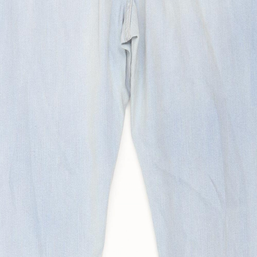Marks and Spencer Mens Blue Cotton Skinny Jeans Size 38 in L33 in Regular Button