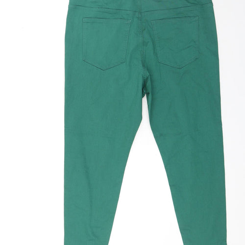Marks and Spencer Womens Green Cotton Jegging Jeans Size 18 L25 in Regular