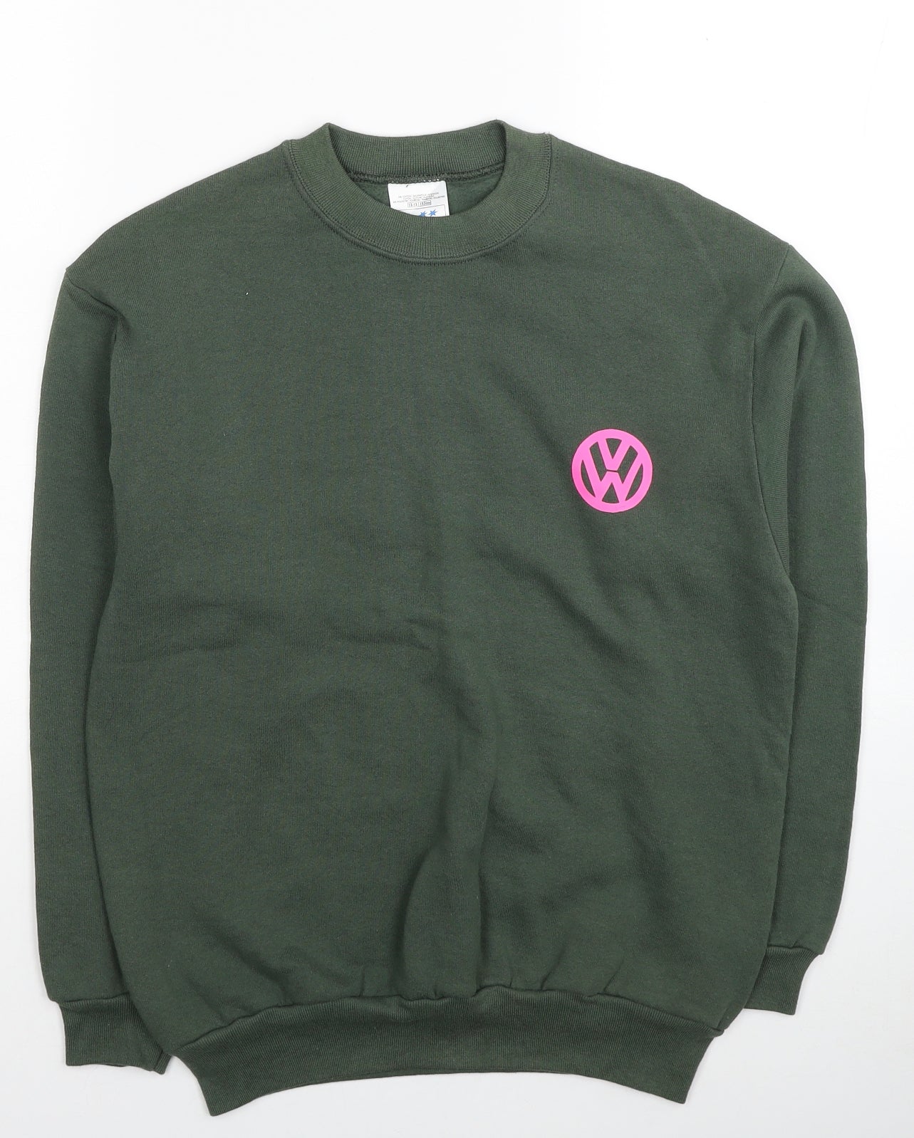 Screen Stars Girls Green Cotton Pullover Sweatshirt Size 12-13 Years Pullover