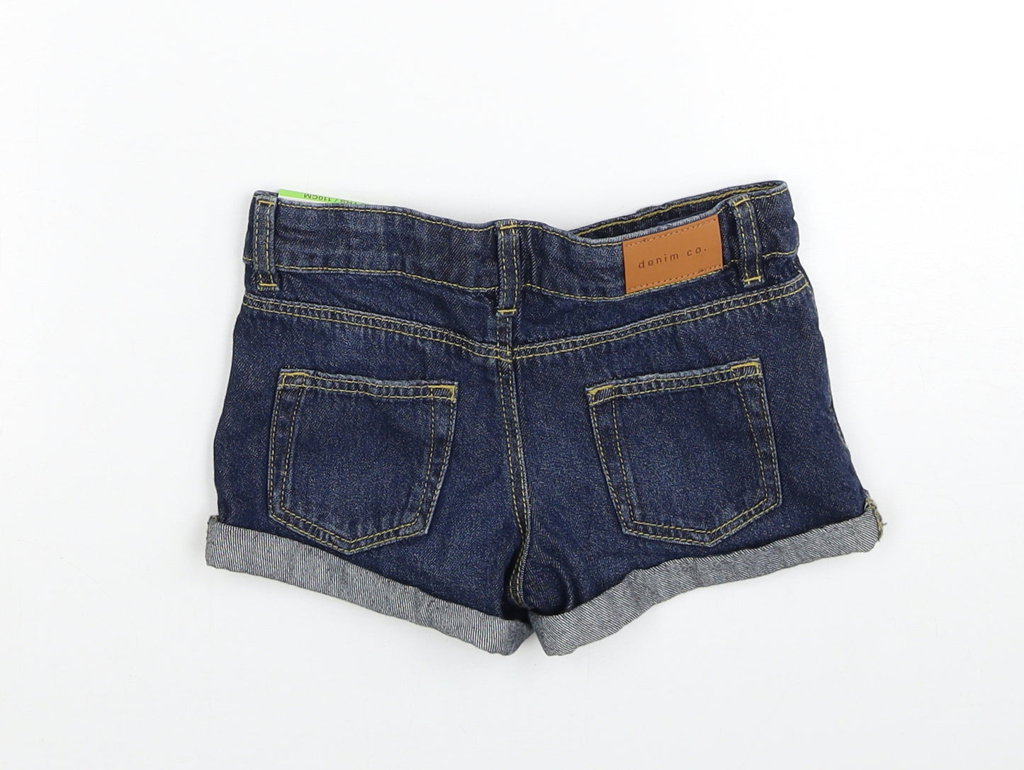 Primark Girls Black Cotton Hot Pants Shorts Size 4-5 Years Regular Zip