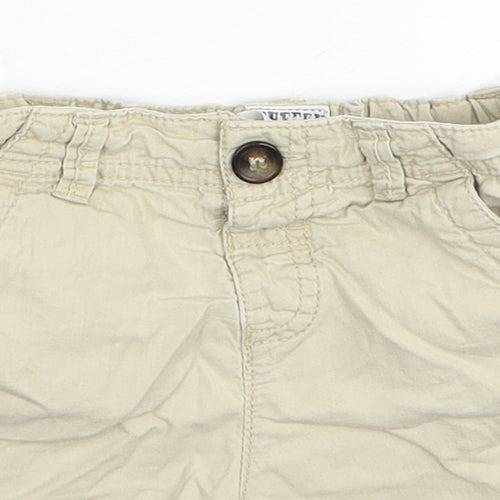 TU Boys Beige Cotton Cropped Trousers Size 12-18 Months Button